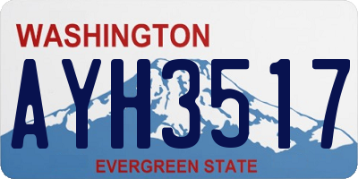 WA license plate AYH3517