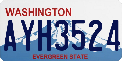 WA license plate AYH3524