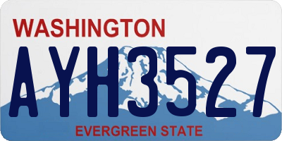 WA license plate AYH3527