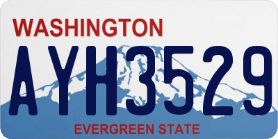WA license plate AYH3529