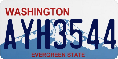 WA license plate AYH3544