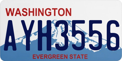 WA license plate AYH3556