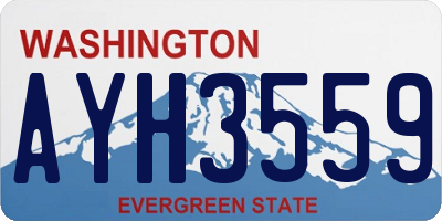 WA license plate AYH3559