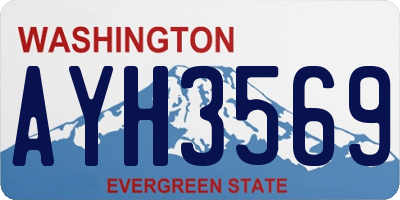 WA license plate AYH3569