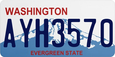 WA license plate AYH3570