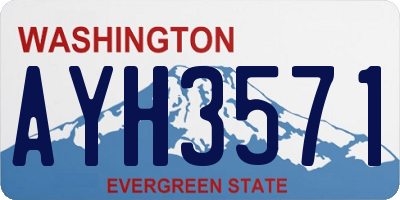 WA license plate AYH3571