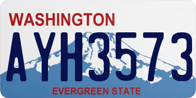 WA license plate AYH3573