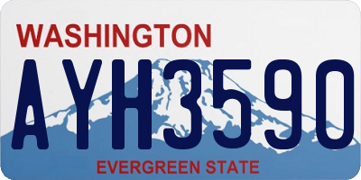 WA license plate AYH3590