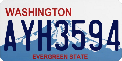 WA license plate AYH3594