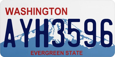 WA license plate AYH3596