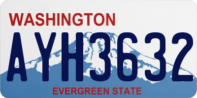 WA license plate AYH3632