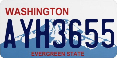 WA license plate AYH3655
