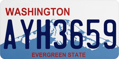 WA license plate AYH3659