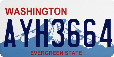 WA license plate AYH3664