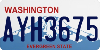 WA license plate AYH3675