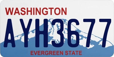 WA license plate AYH3677