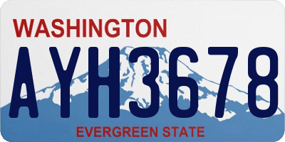 WA license plate AYH3678