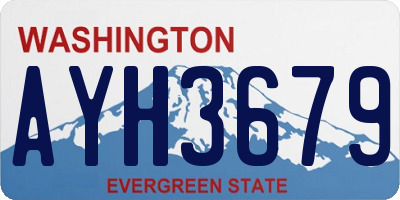 WA license plate AYH3679
