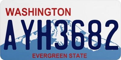WA license plate AYH3682