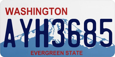 WA license plate AYH3685