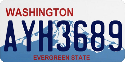 WA license plate AYH3689