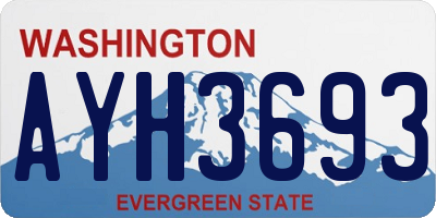 WA license plate AYH3693