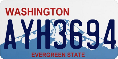 WA license plate AYH3694