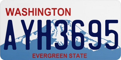 WA license plate AYH3695