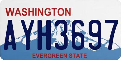 WA license plate AYH3697