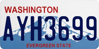 WA license plate AYH3699