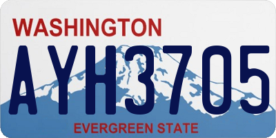 WA license plate AYH3705