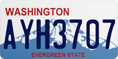 WA license plate AYH3707