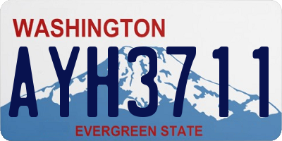 WA license plate AYH3711