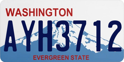 WA license plate AYH3712