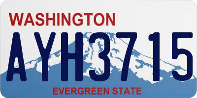 WA license plate AYH3715