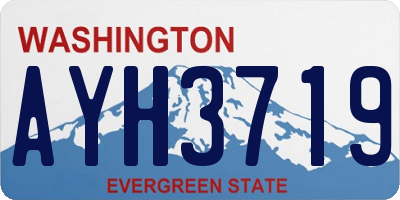 WA license plate AYH3719