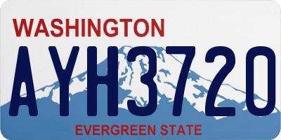 WA license plate AYH3720
