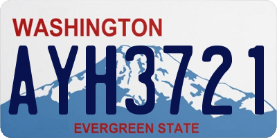 WA license plate AYH3721