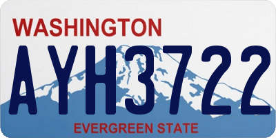 WA license plate AYH3722