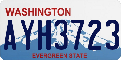 WA license plate AYH3723