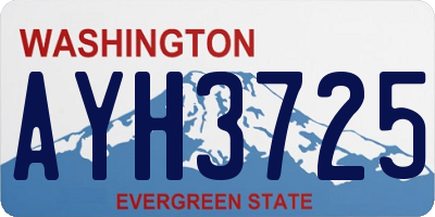 WA license plate AYH3725