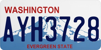WA license plate AYH3728