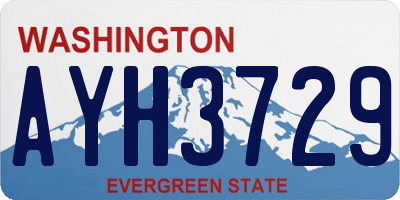 WA license plate AYH3729