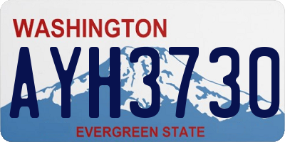 WA license plate AYH3730
