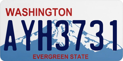 WA license plate AYH3731