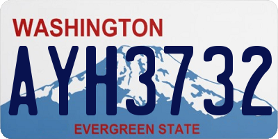 WA license plate AYH3732
