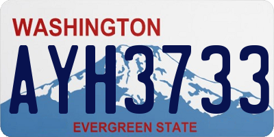 WA license plate AYH3733