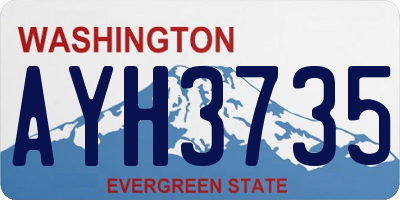 WA license plate AYH3735