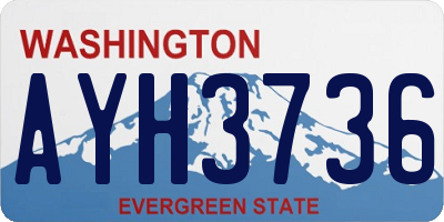 WA license plate AYH3736
