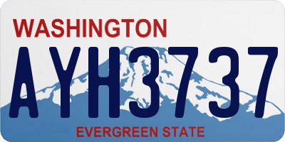 WA license plate AYH3737